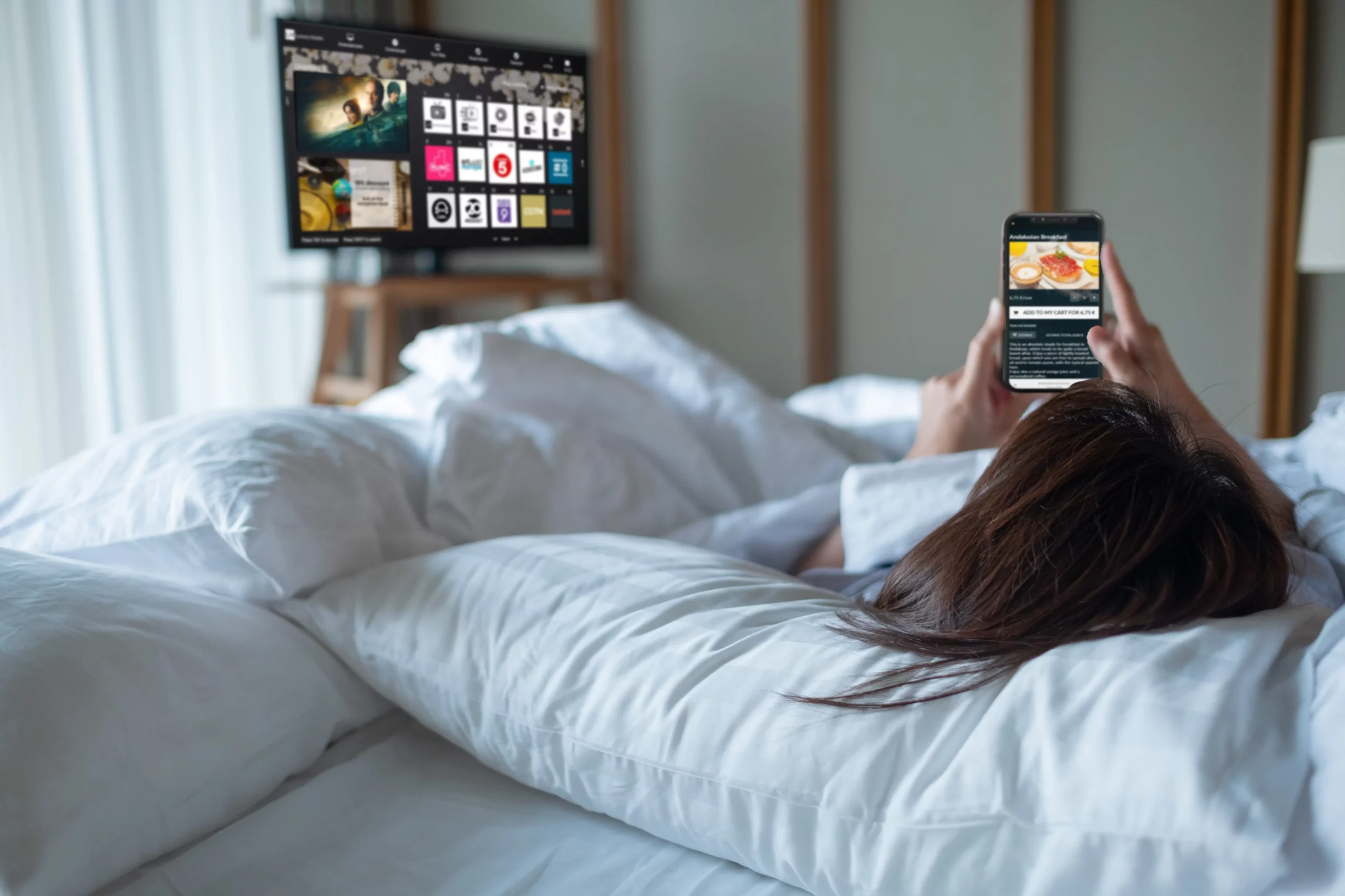 tv bed with iptv 4k